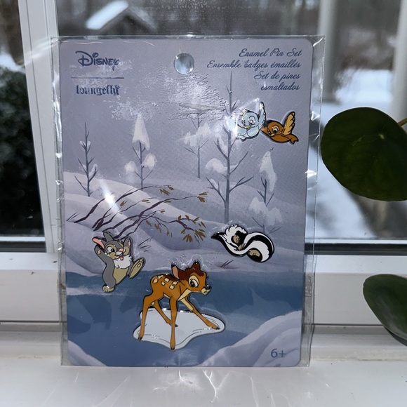 Loungefly Disney Bambi Snow Day & Friends Enamel Pin Set 4 Pins - Picture 6 of 11
